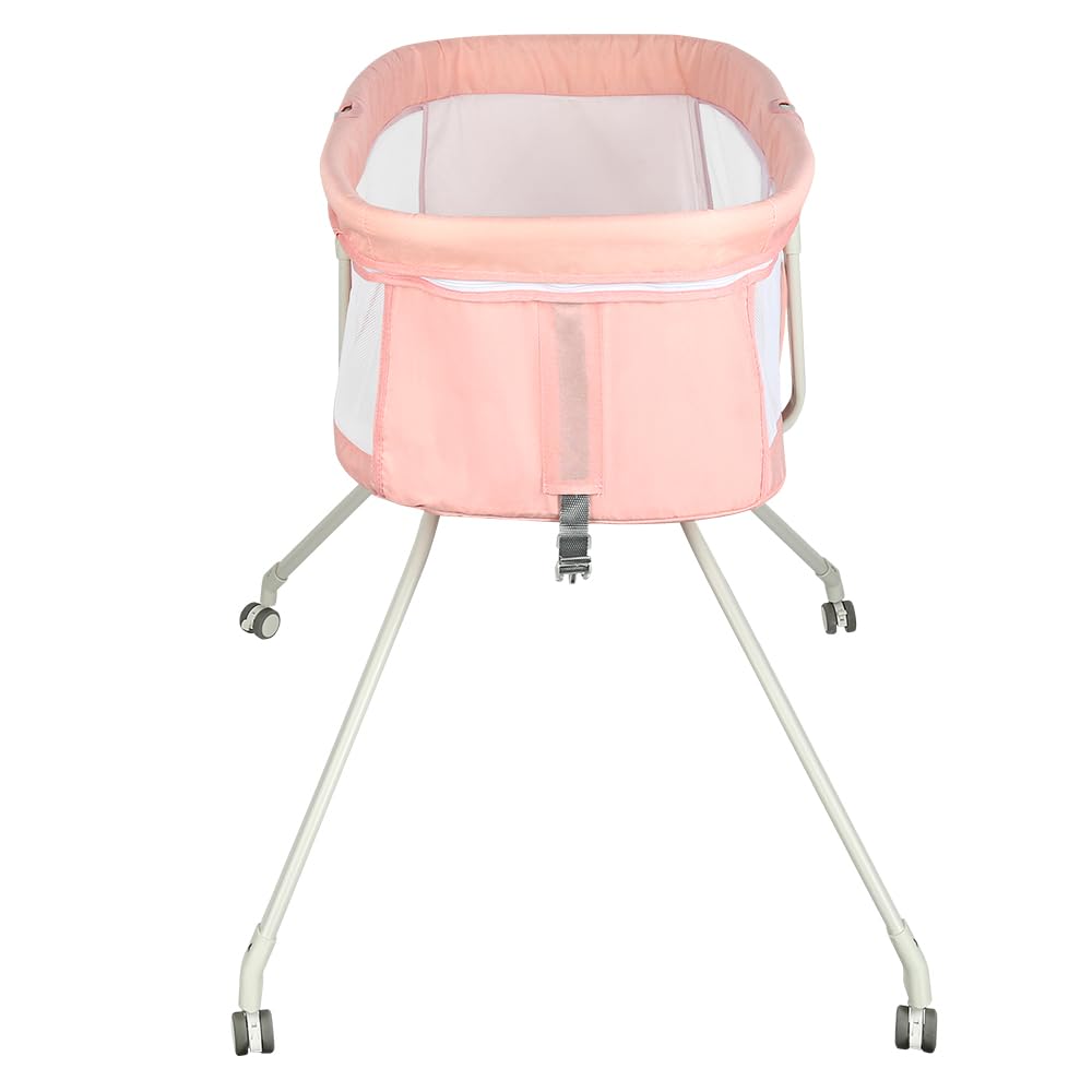 HUOLE Lit Cododo Bebe Berceau Bebe à 4 Niveaux, Couffin pour Dormir Ensemble en Toute Sécurité, Lit d'enfant Portable Facile à Plier pour Nouveau-né/Nourrisson-104 * 52 * 100-110 cm - Blanc cassé