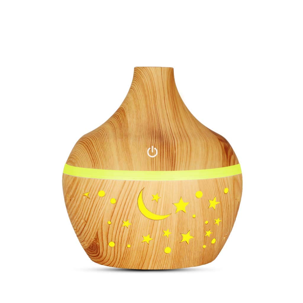 Diffuseur d'Huiles Essentielles 300ml – Humidificateur Ultrasonique avec Veilleuse LED