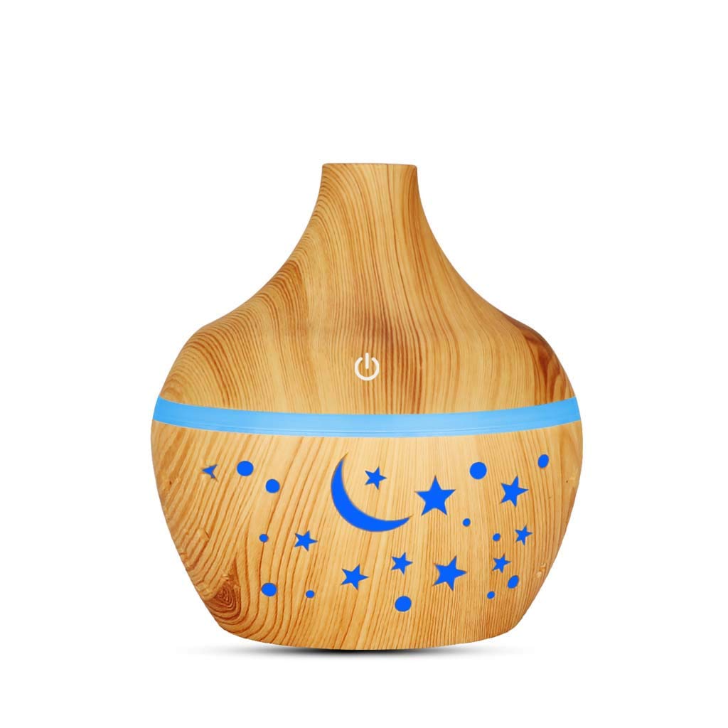 Diffuseur d'Huiles Essentielles 300ml – Humidificateur Ultrasonique avec Veilleuse LED
