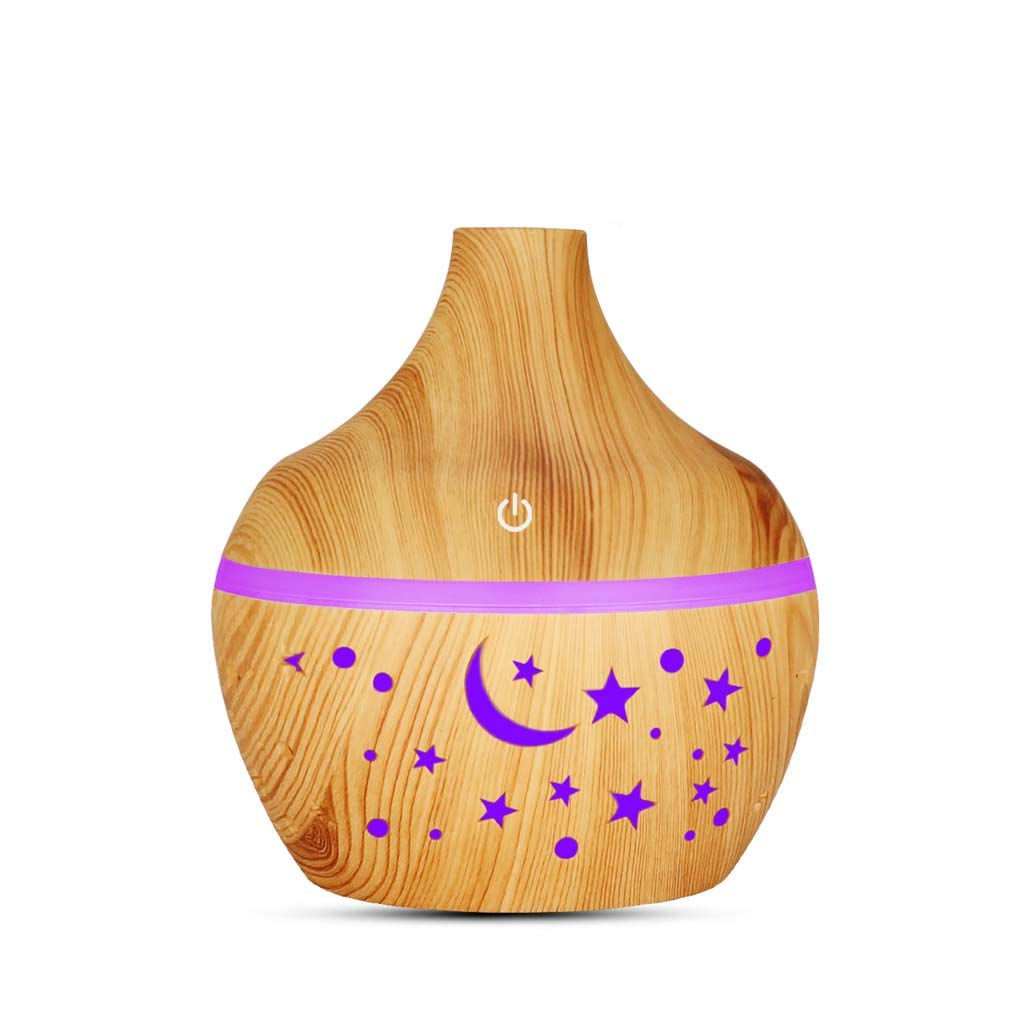 Diffuseur d'Huiles Essentielles 300ml – Humidificateur Ultrasonique avec Veilleuse LED
