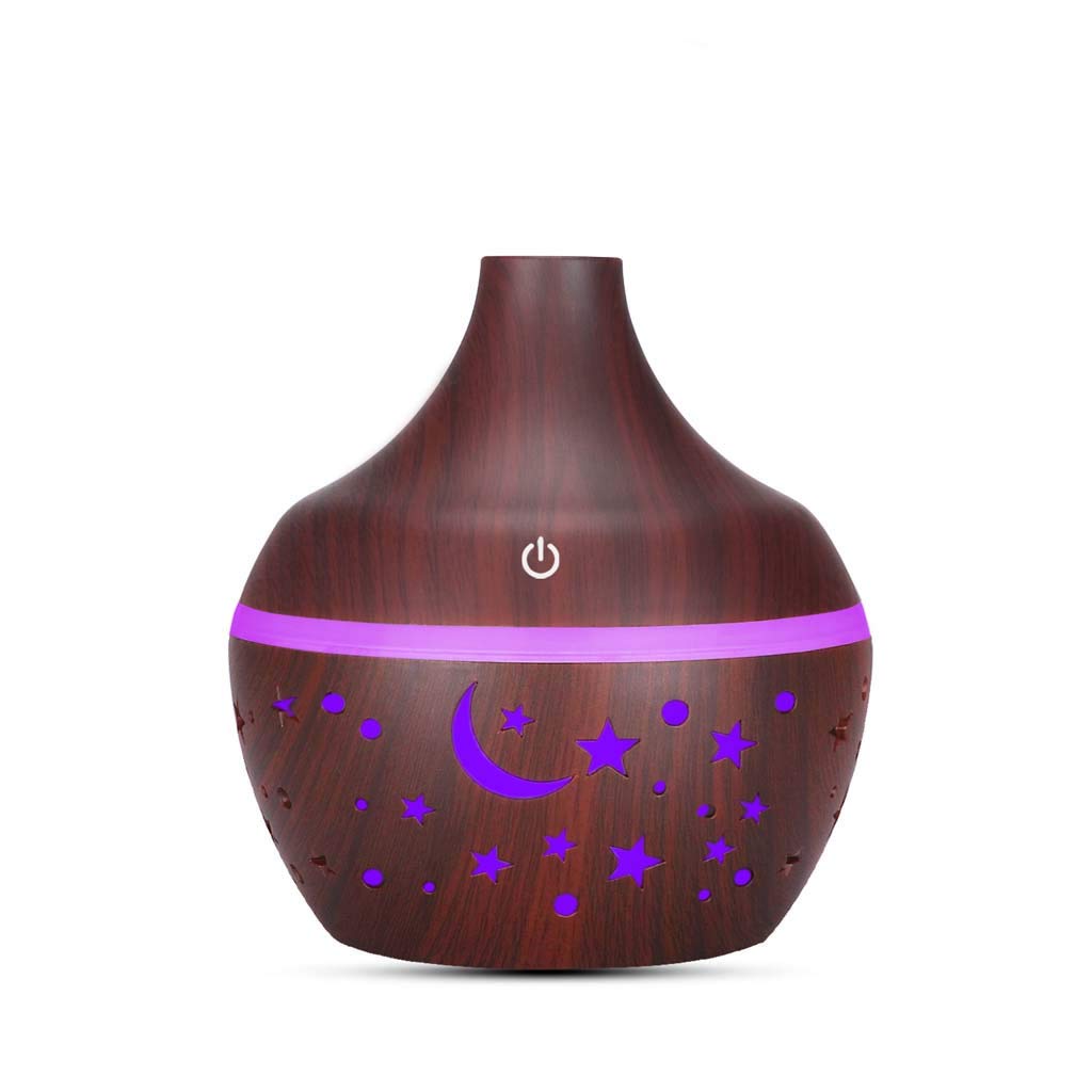 Diffuseur d'Huiles Essentielles 300ml – Humidificateur Ultrasonique avec Veilleuse LED