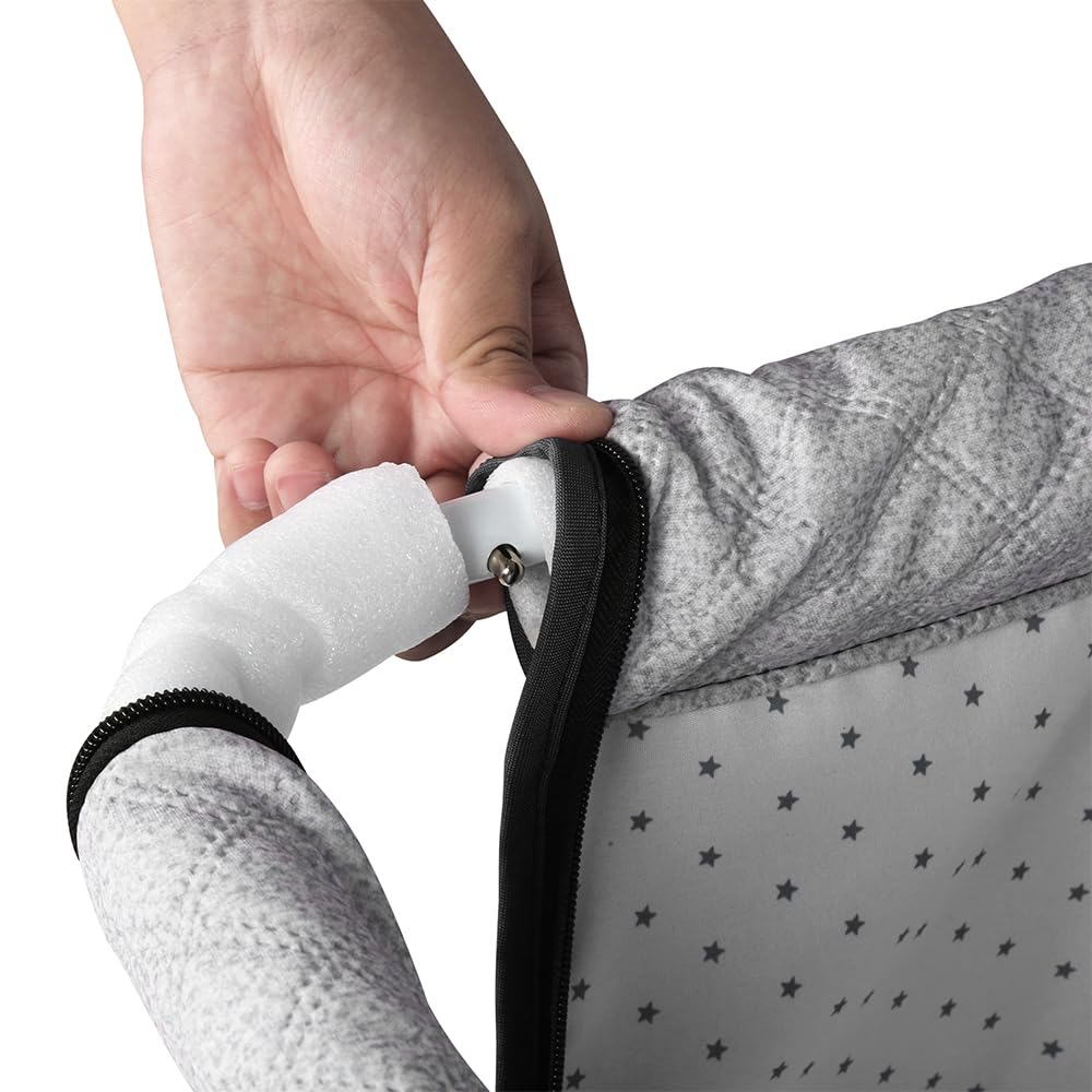 HUOLE Lit Cododo Bebe Berceau Bebe à 4 Niveaux, Couffin pour Dormir Ensemble en Toute Sécurité, Lit d'enfant Portable Facile à Plier pour Nouveau-né/Nourrisson-104 * 52 * 100-110 cm - Blanc cassé