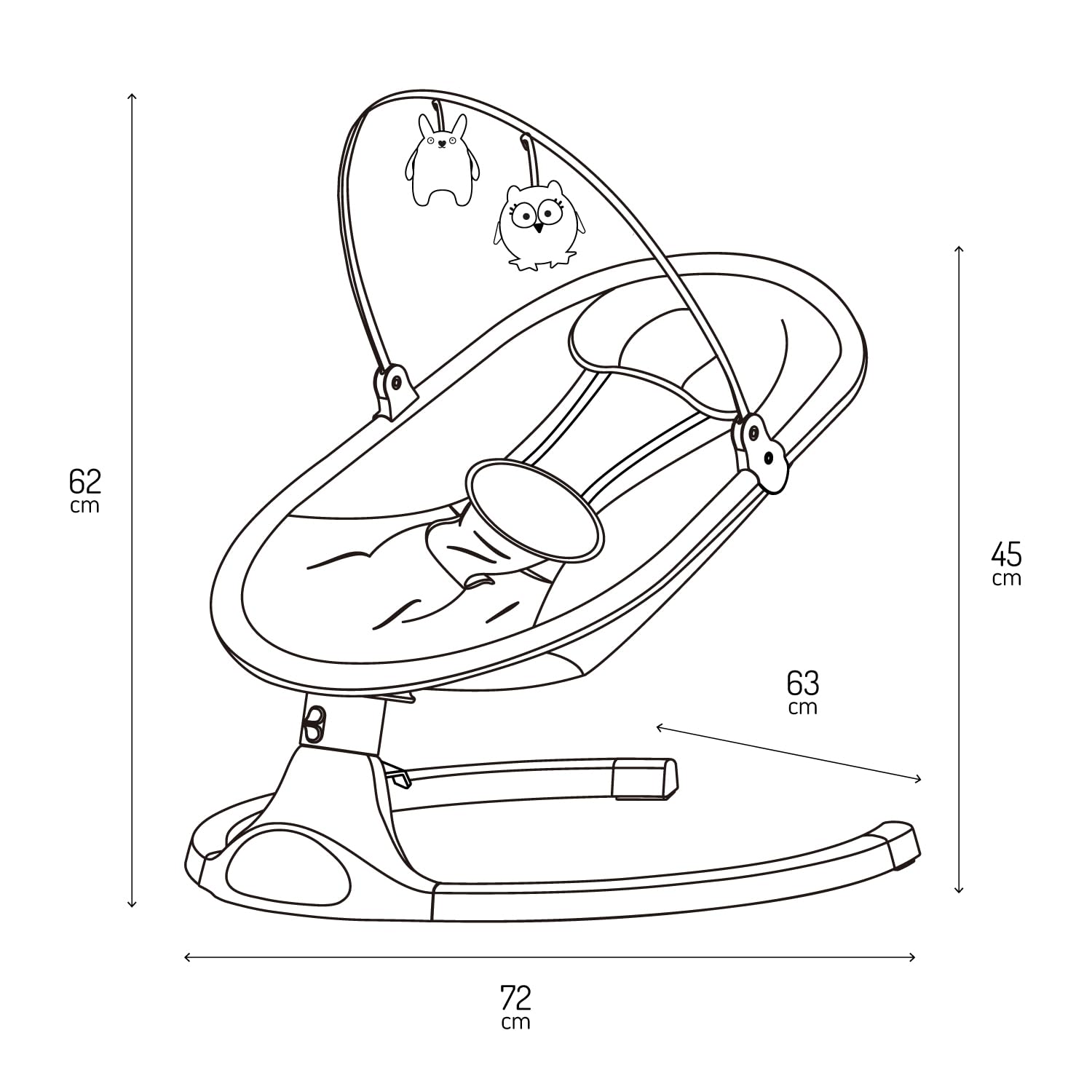 Balancelle Bébé Bluetooth MoMi