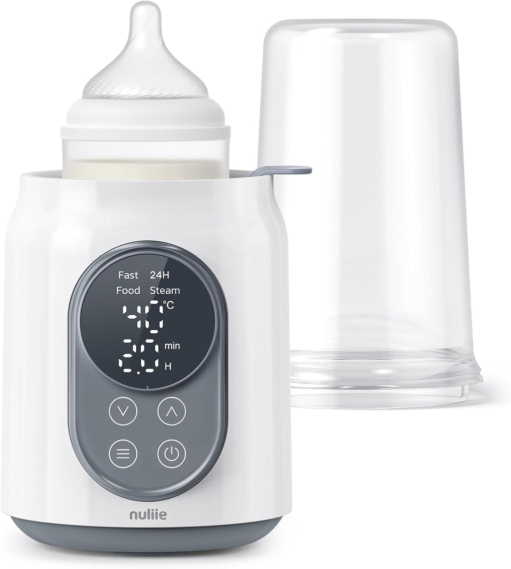 Chauffe Biberon, Nuliie Stérilisateur Électrique Rapide 10 en 1 pour Lait Maternel ou Formule avec Minuterie Numérique Contrôle intelligent de la Température et Arrêt Automatique, 220V