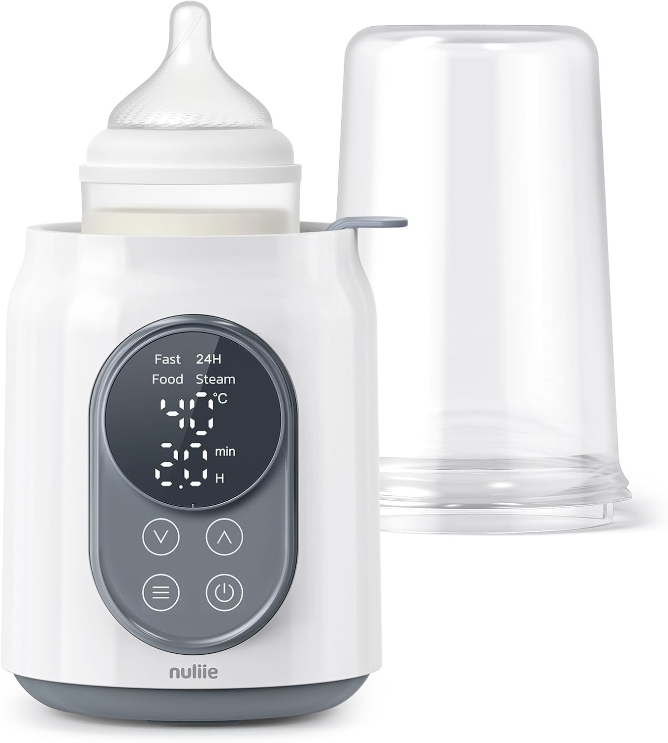 Chauffe Biberon, Nuliie Stérilisateur Électrique Rapide 10 en 1 pour Lait Maternel ou Formule avec Minuterie Numérique Contrôle intelligent de la Température et Arrêt Automatique, 220V