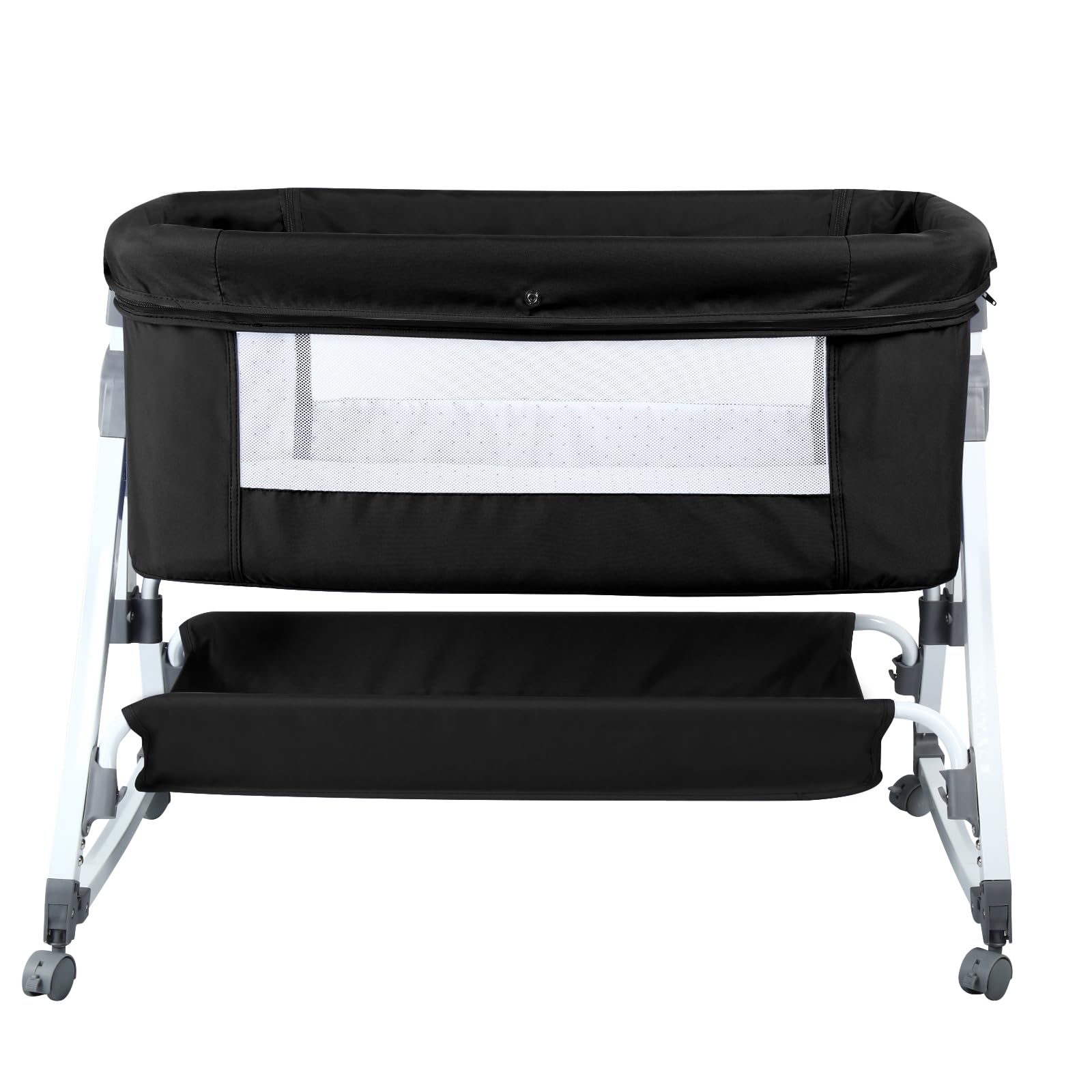 HUOLE Lit Cododo Bebe Berceau Bebe à 4 Niveaux, Couffin pour Dormir Ensemble en Toute Sécurité, Lit d'enfant Portable Facile à Plier pour Nouveau-né/Nourrisson-104 * 52 * 100-110 cm - Blanc cassé