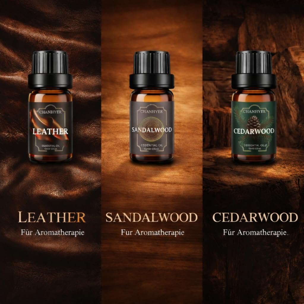 Coffret d'Huiles Essentielles Clean 6 x 10ml – Linge Frais, Coton, Poudre Douce, Menthe Poivrée, Maison Propre, Parfum Savon pour Diffuseur, Parfum d'Ambiance à la Maison