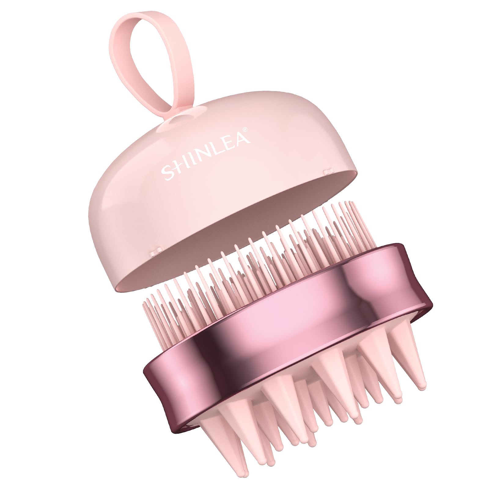 SHINLEA Brosse Massage Cuir Chevelu - Scalp Massager pour Nettoyage en Profondeur, Brosse à Cheveux en Silicone à Double Face, Exfoliation Réduit les Pellicules, pour Cheveux Humides & Secs