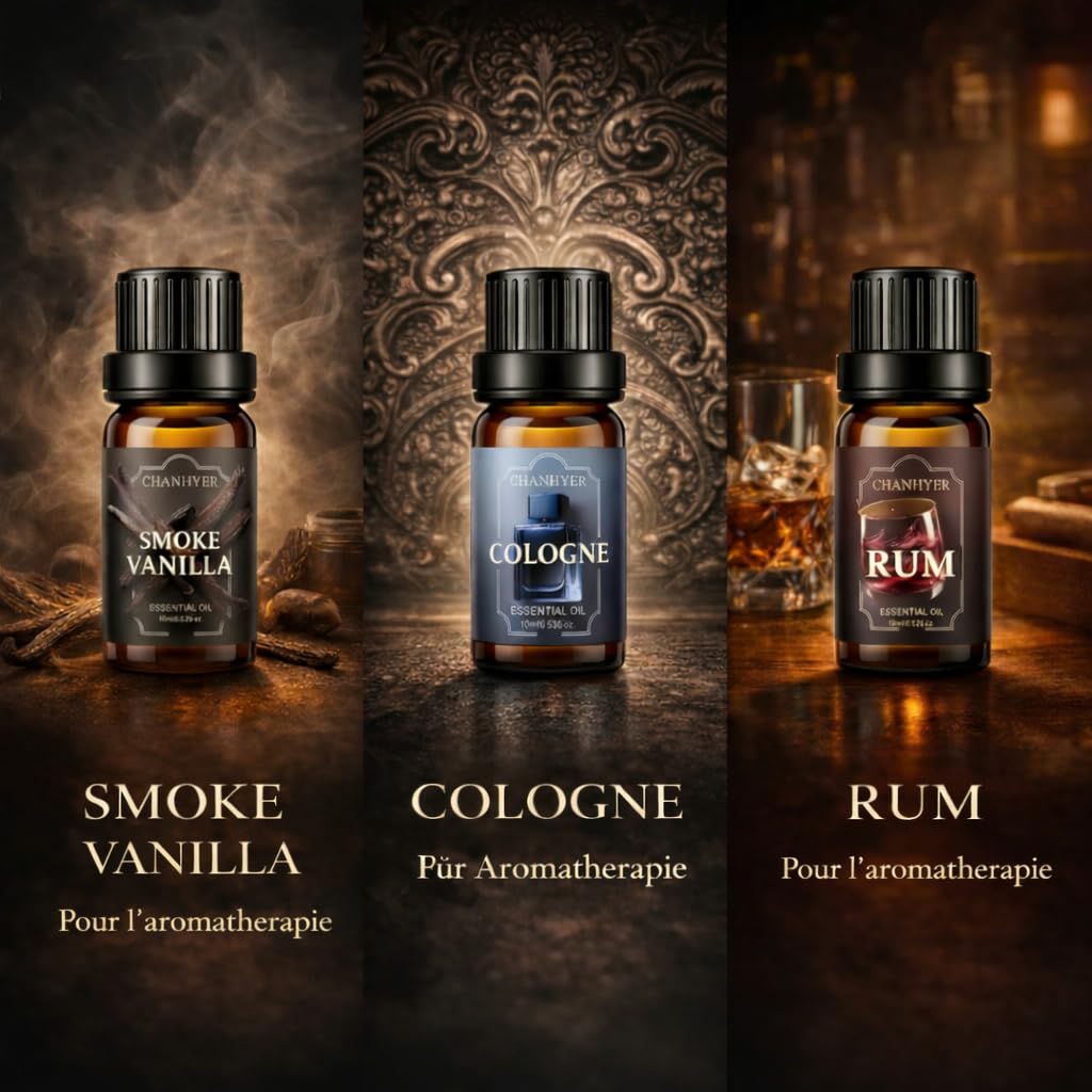 Coffret d'Huiles Essentielles Clean 6 x 10ml – Linge Frais, Coton, Poudre Douce, Menthe Poivrée, Maison Propre, Parfum Savon pour Diffuseur, Parfum d'Ambiance à la Maison