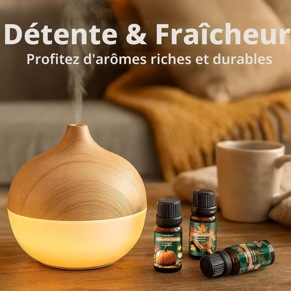 Coffret d'Huiles Essentielles Clean 6 x 10ml – Linge Frais, Coton, Poudre Douce, Menthe Poivrée, Maison Propre, Parfum Savon pour Diffuseur, Parfum d'Ambiance à la Maison
