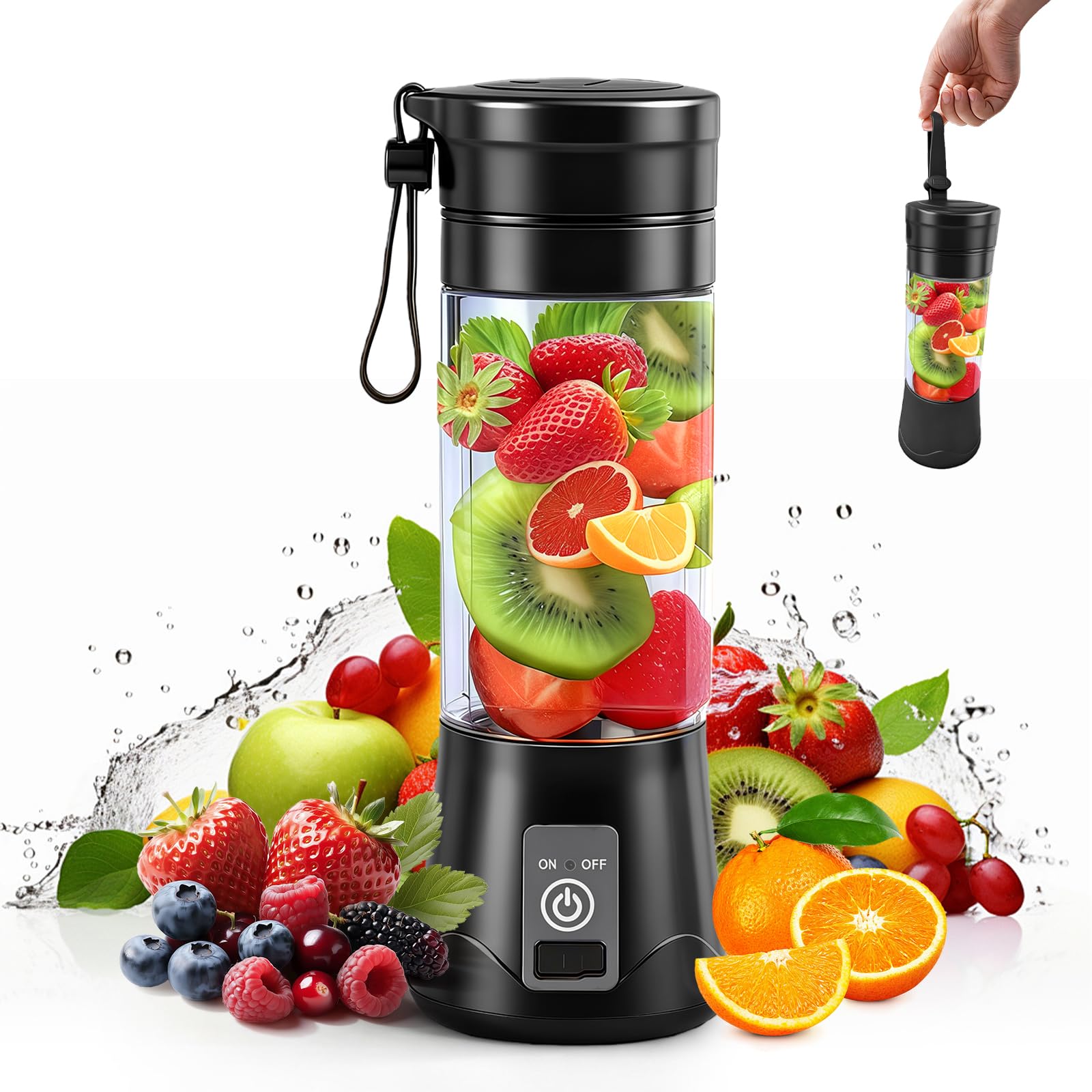 Mini Mixeur Portable 380ml – Blender USB Rechargeable pour Smoothies & Shakes