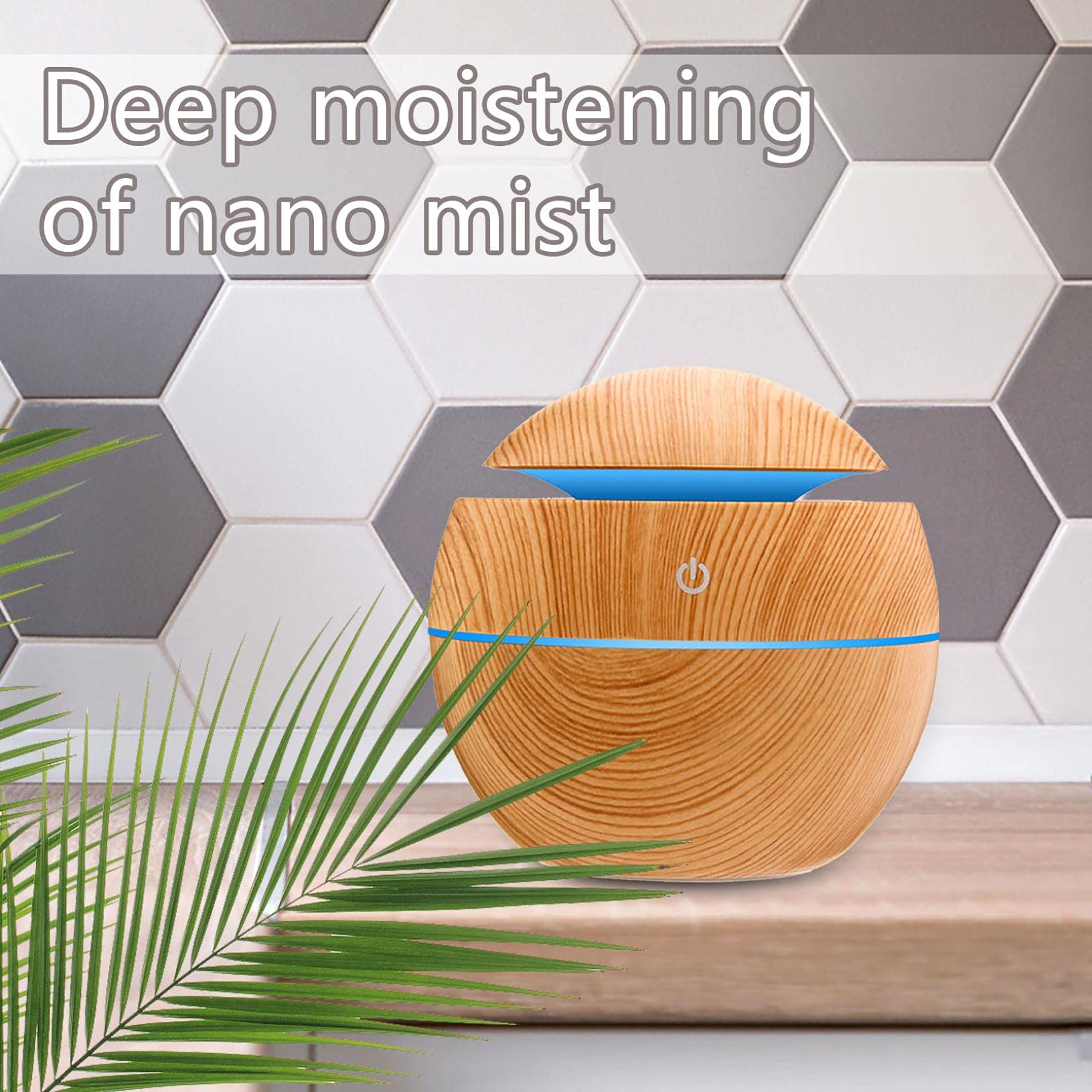 Diffuseur d'Huiles Essentielles 300ml – Humidificateur Ultrasonique avec Veilleuse LED