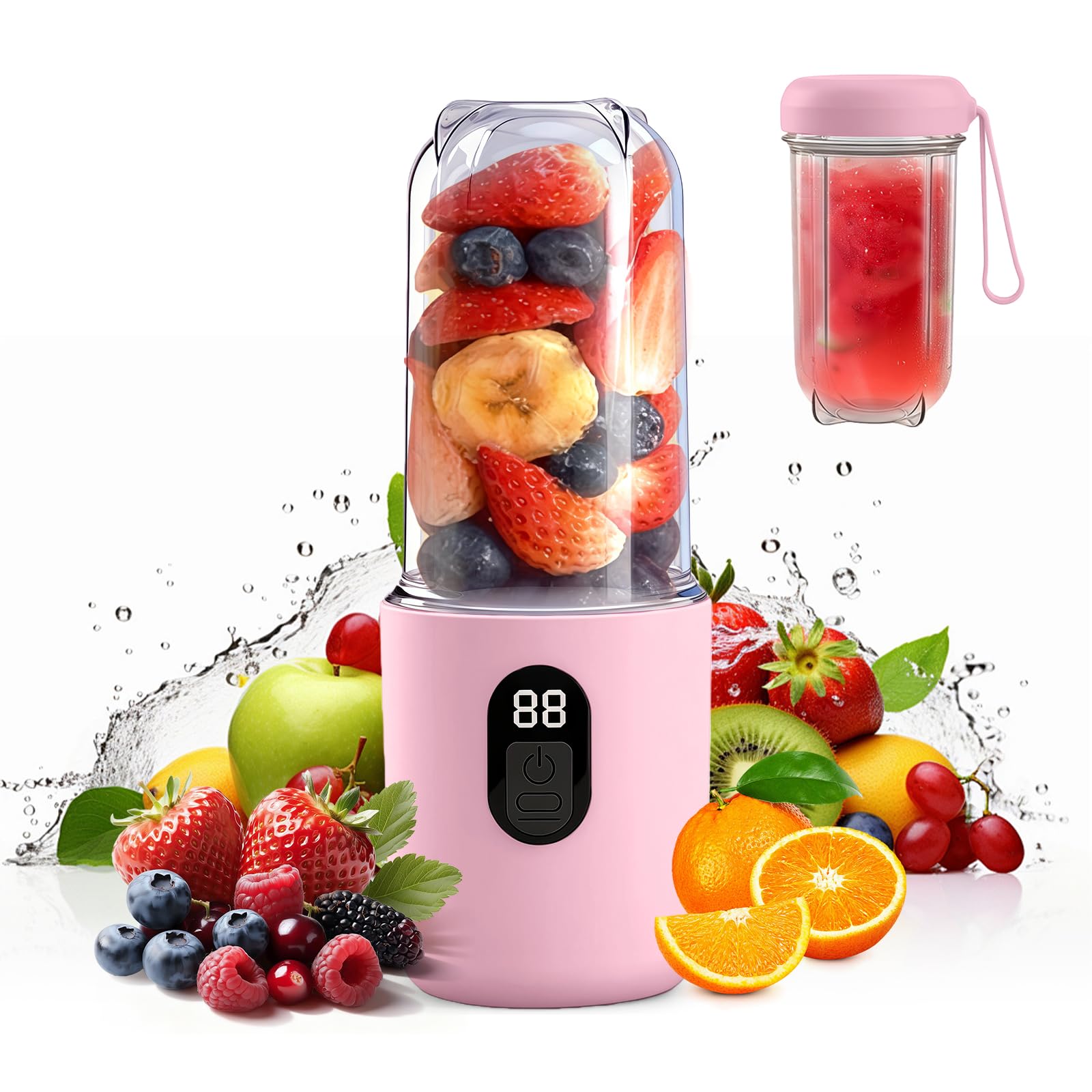 Mini Mixeur Portable 380ml – Blender USB Rechargeable pour Smoothies & Shakes