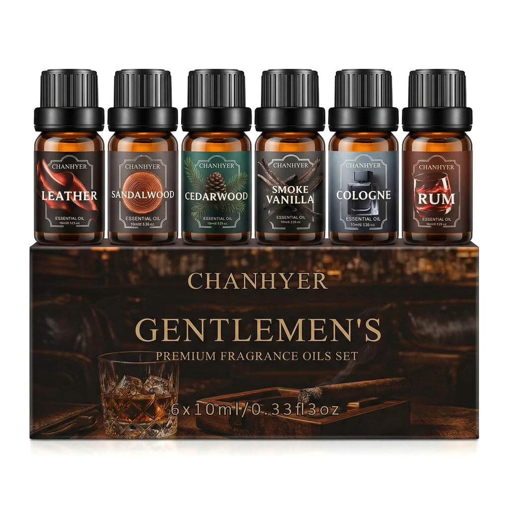 Coffret d'Huiles Essentielles Clean 6 x 10ml – Linge Frais, Coton, Poudre Douce, Menthe Poivrée, Maison Propre, Parfum Savon pour Diffuseur, Parfum d'Ambiance à la Maison