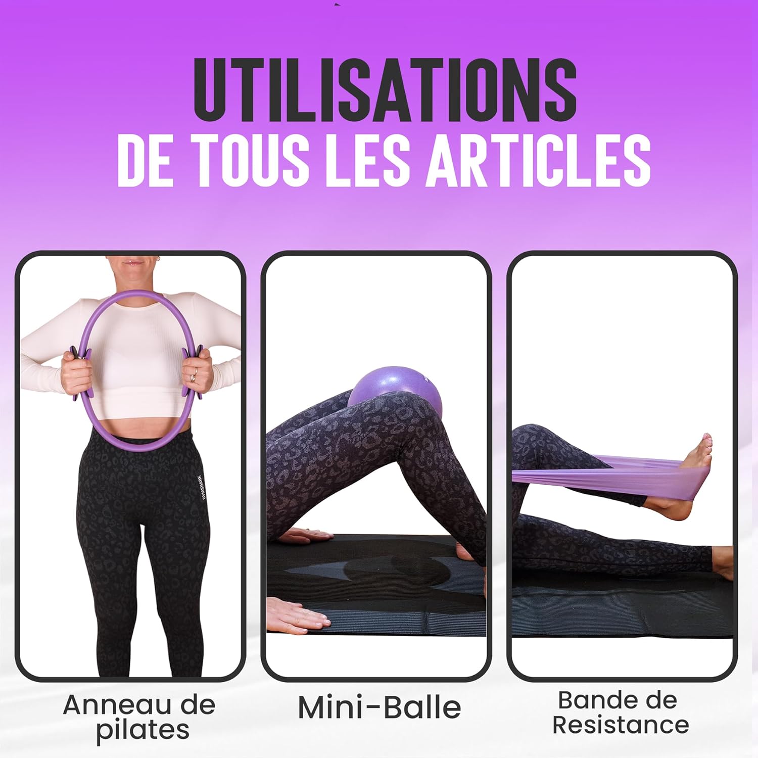 Anneau pilate-Cercle Pilate-Accessoire Yoga-Ballon Gymnastique-Bande de résistance-Elastique de Force-Fitness- Sport-Musculation-Méditation-Bien étre-Santé-Muscle pélvien-Périné