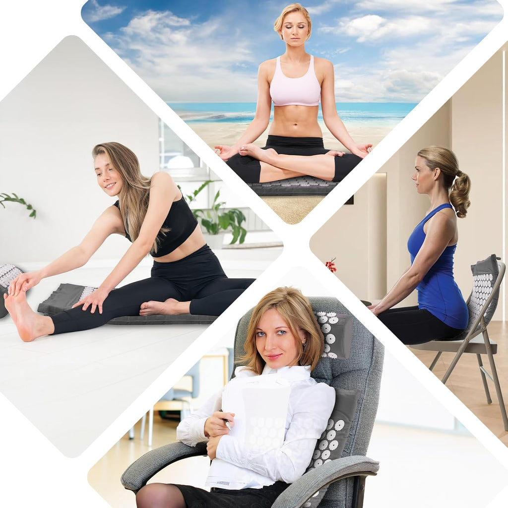 Tapis d'acupression, Tapis d'acupuncture, Tapis d'acupression pour soulager les douleurs de dos et de cou, Ensemble de tapis d'acupression pour la relaxation musculaire et la réduction du stress
