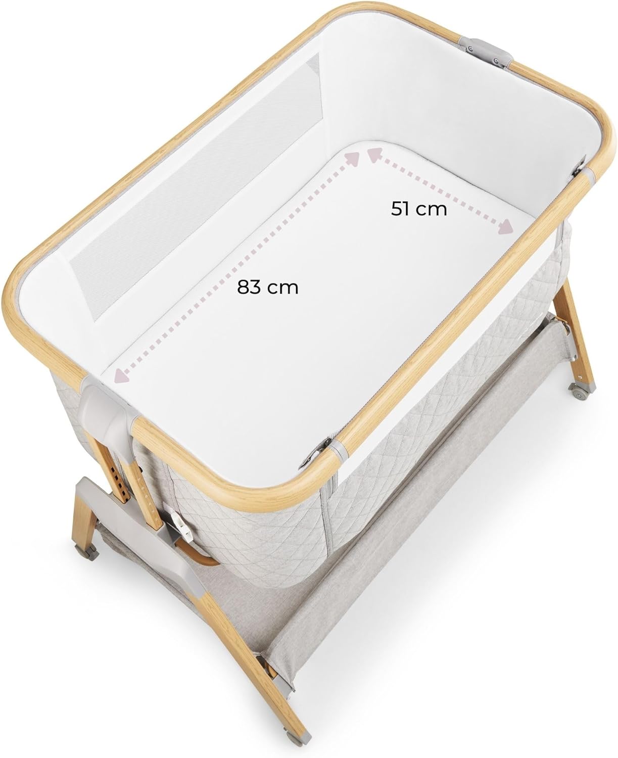 Moby-System Dreemy Lit SupéRieur 3 en 1 - Berceau Pliable avec Couffin Bebe - Hauteur 7 Niveaux, roulettes Transport, ÉTagère sous Lit - pour Enfants jusqu'à 9 kg