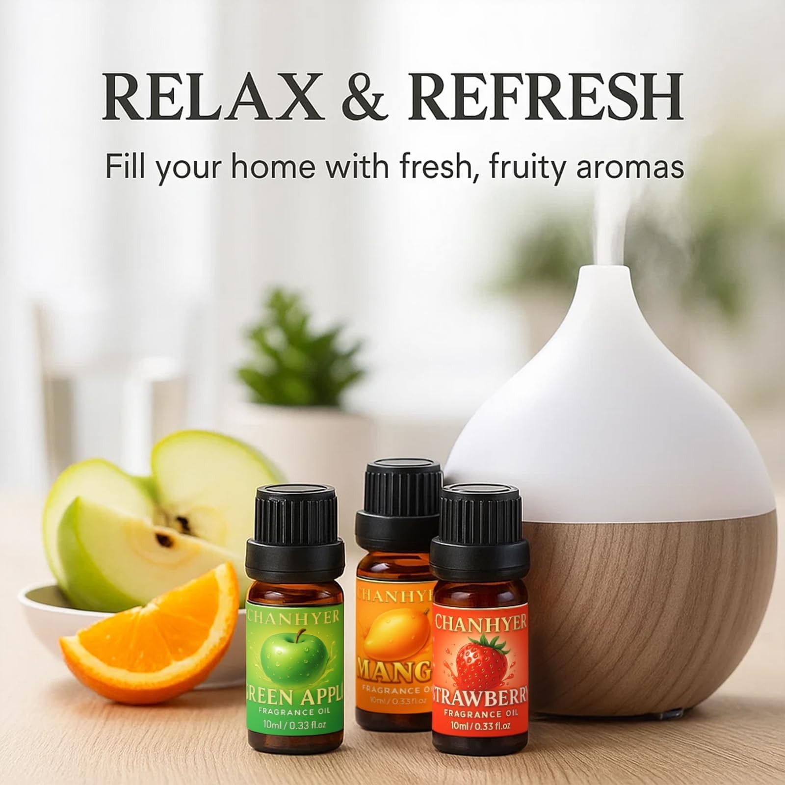 Coffret d'Huiles Essentielles Clean 6 x 10ml – Linge Frais, Coton, Poudre Douce, Menthe Poivrée, Maison Propre, Parfum Savon pour Diffuseur, Parfum d'Ambiance à la Maison
