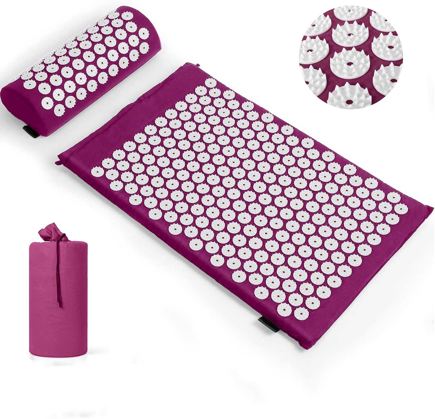 Tapis d'acupression, Tapis d'acupuncture, Tapis d'acupression pour soulager les douleurs de dos et de cou, Ensemble de tapis d'acupression pour la relaxation musculaire et la réduction du stress