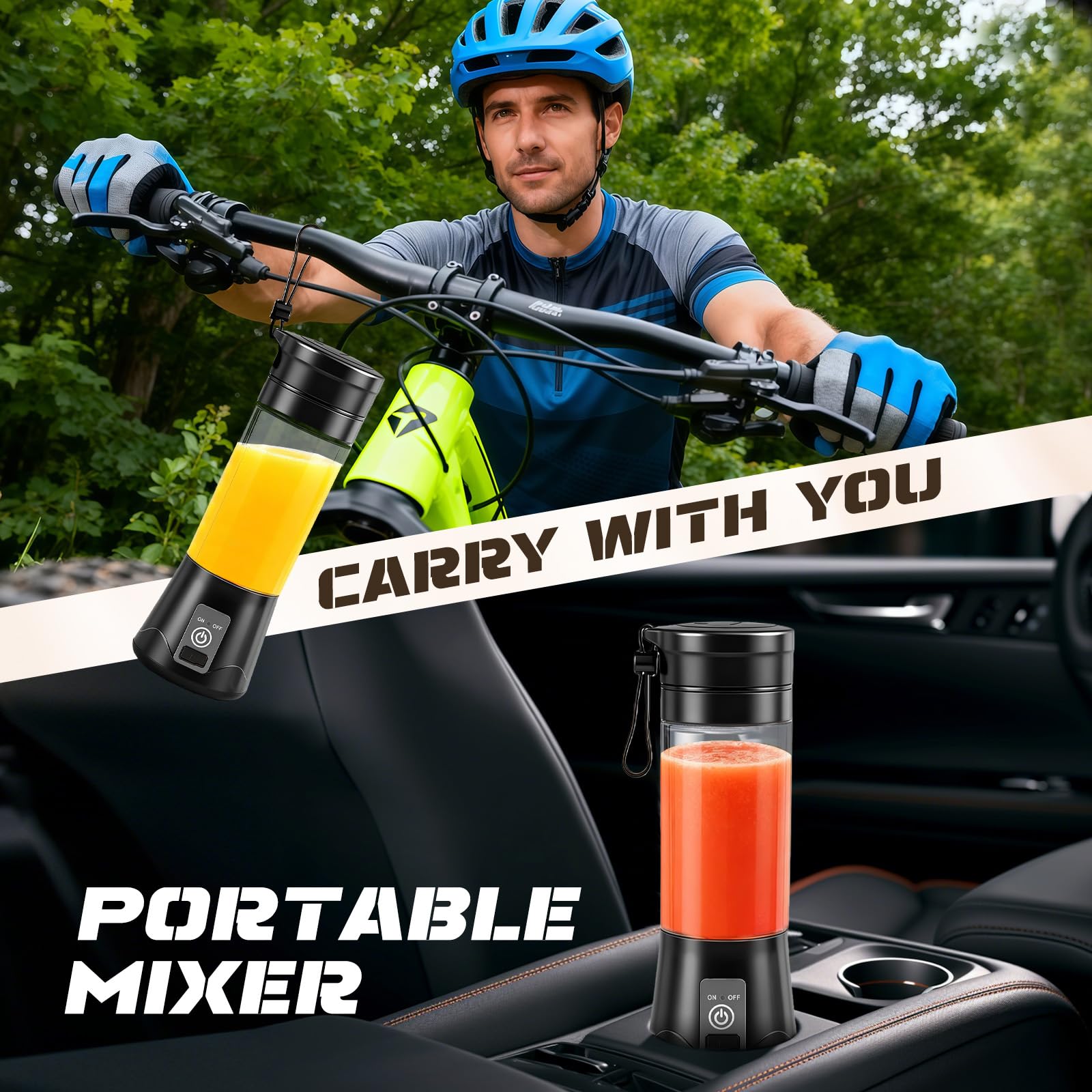 Mini Mixeur Portable 380ml – Blender USB Rechargeable pour Smoothies & Shakes