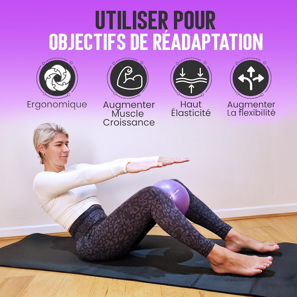Anneau pilate-Cercle Pilate-Accessoire Yoga-Ballon Gymnastique-Bande de résistance-Elastique de Force-Fitness- Sport-Musculation-Méditation-Bien étre-Santé-Muscle pélvien-Périné